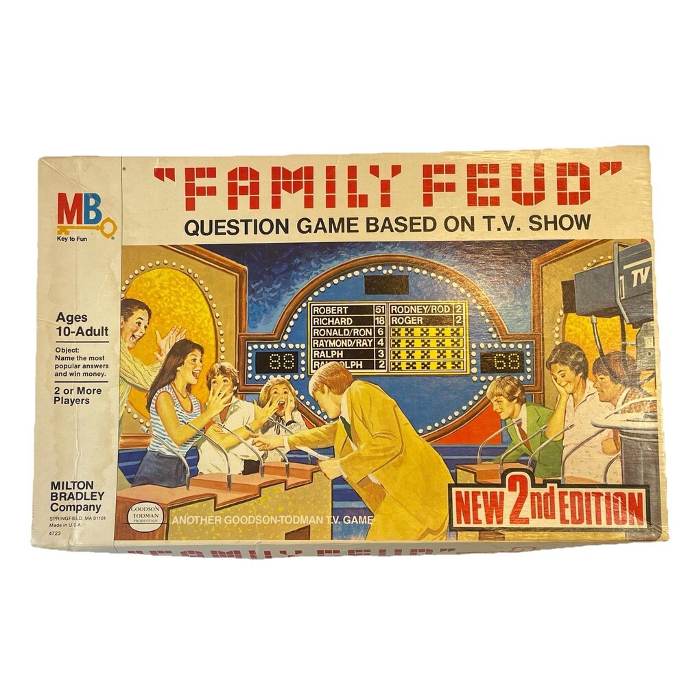 Vintage 1977 Milton Bradley Family Feud Board Game TV Show 2nd Edition COMPLETE